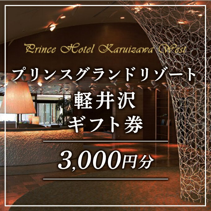 【ふるさと納税】ホテル 軽井沢 プリンスグランドリゾート軽井沢 ギフト券 3,000円分 旅行 宿泊 宿泊券 お食事 スキー場 日帰り 　お届け：※お申込みからお届けまで1ヵ月～1ヵ月半ほどお時間を頂戴いたします。お届け指定日は承れません。
