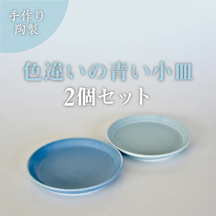 【ふるさと納税】 皿 2個セット 食器 雑貨 シンプル マット ナチュラル かわいい 陶器 青 焼き物 キッチン インテリア 陶芸 ブルー おしゃれ おすすめ 北欧 自然 ギフト プレゼント 引っ越し 結婚 記念日 誕生日 父の日 母の日 作家 小泉すなお