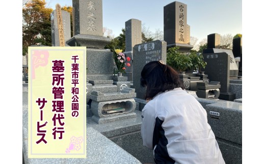 
            【千葉市平和公園】墓所管理代行サービス（年1回コース）芝生墓地 お墓 管理 確認 代行 サービス 写真付 墓石清掃 献花 お花 お線香 お供え 雑草除去 草むしり 千葉 千葉市 [№5346-2524]
          