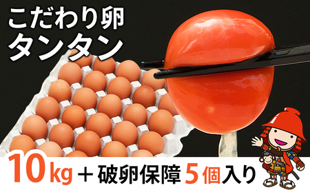 こだわり卵タンタン (10kg＋破卵保障5個入り) たまご タマゴ 玉子 生卵 鶏卵 赤鶏 新鮮 濃厚 採れたて 生みたて 大分県産 九州産 中津市 熨斗対応可