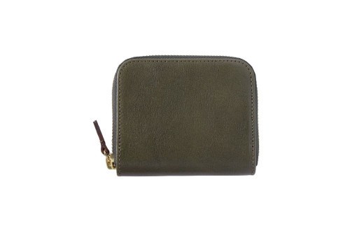 ミニマム財布栃木レザーWコガシ/カーキ L008