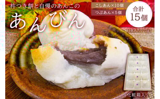杵つき餅と自慢のあんこの｢あんびん｣ mi0002-0001 【つぶあん こしあん セット ヒメノモチ スイーツ 和菓子 お菓子 お餅 小豆 お雑煮 焼き餅 お汁粉 正月】