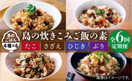 【全6回定期便】島の炊き込みご飯の素[JAH069] 炊き込みご飯 たき込みご飯 たこ さざえ ひじき ブリ セット 詰め合わせ 66000 66000円