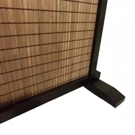 土肥家具工芸の衝立 木簾108x90タイプ ブラックxダークブラウン 天然木無垢材のインテリア家具【1707822】