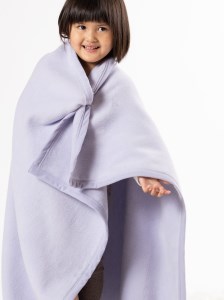 綿100% ベビー毛布(ラベンダー) 85×115cm 毛布の町泉大津市産 [3352]