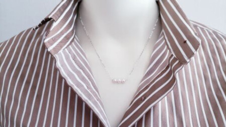 【050-110】天使のブランコ、スウィングネックレス（K10WG）