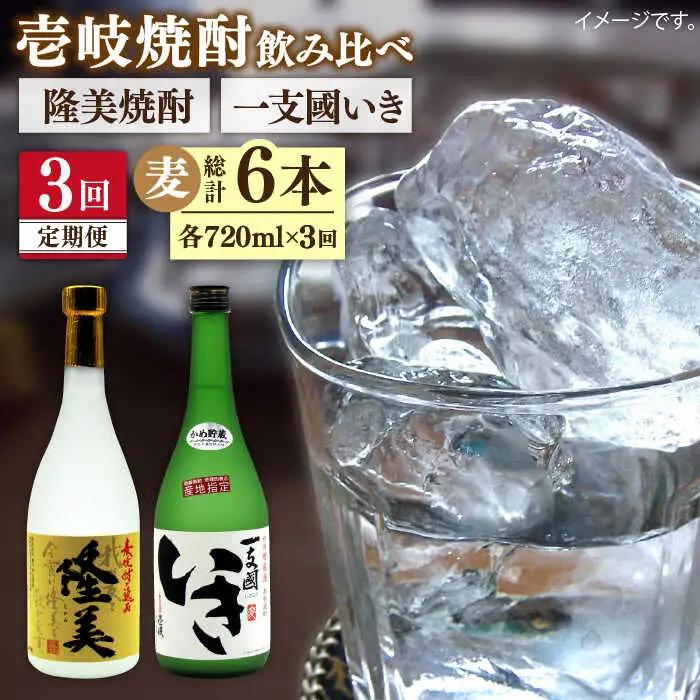 【全3回定期便】隆美焼酎・かめ貯蔵 いき 27度の2本入りセット [JDB198] 45000 45000円