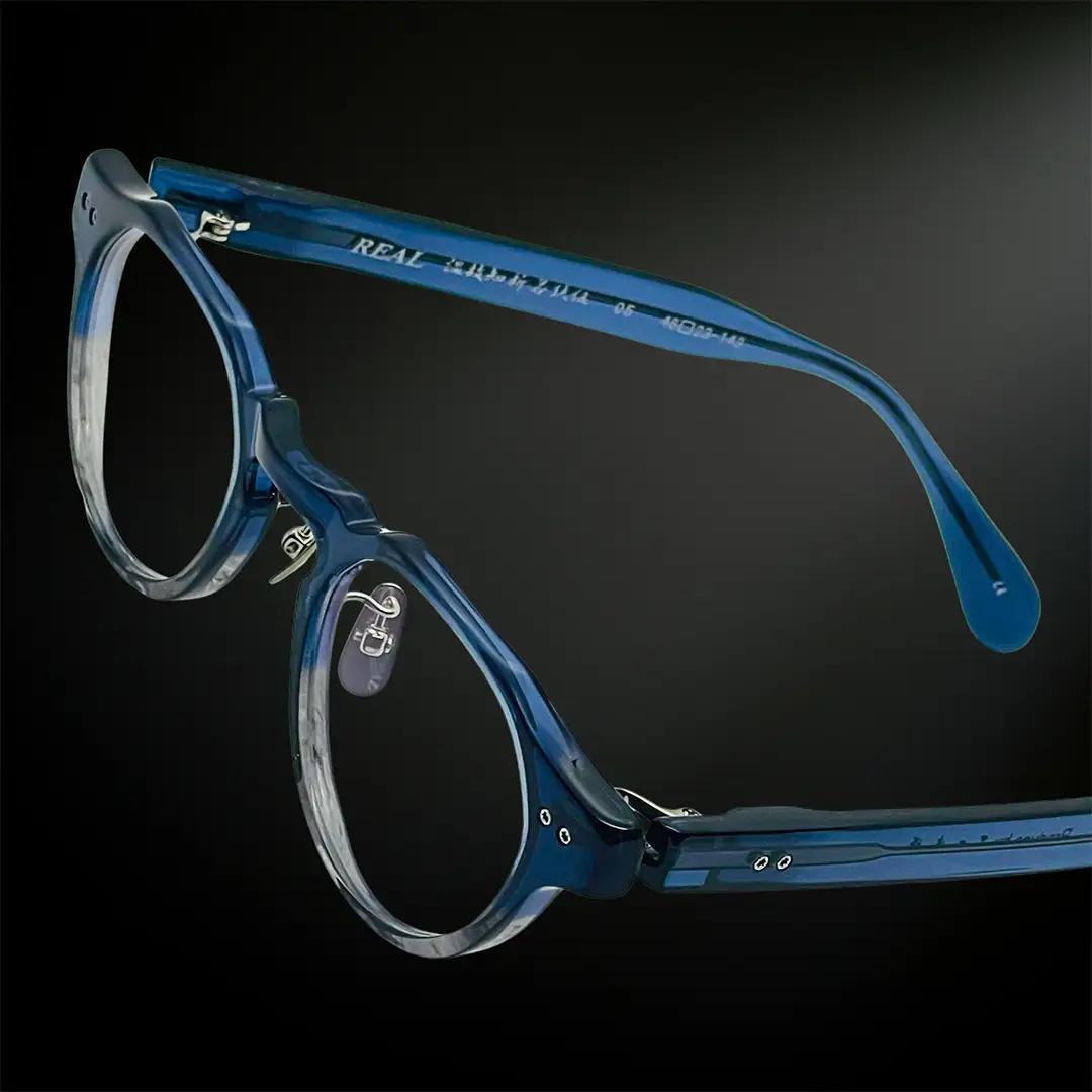 【 リアル メガネ タートル 】ＲＥＡＬ 温故知新 若狭 伍 カラー05 度無しブルーライトカットレンズ＆老眼レンズ対応
