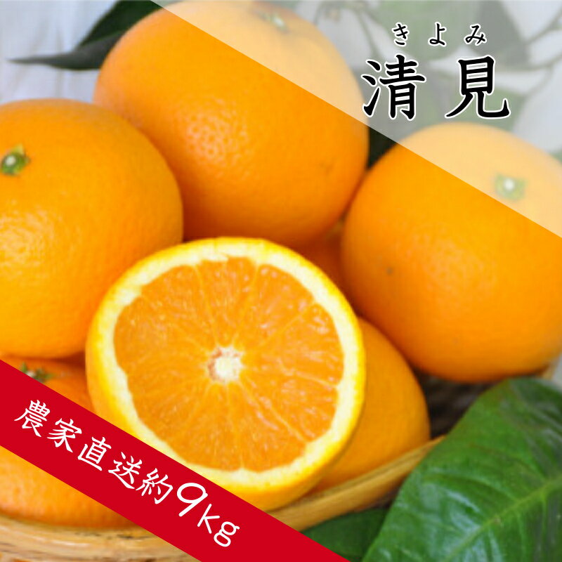 【ふるさと納税】【年内予約受付中！】清見（きよみ）約9kg 清見オレンジ 濃厚 柑橘 フルーツ 果物 くだもの みかん 人気 おすすめ レビュー高評価 ギフト 贈答 バランス 送料無料 国産 和歌山 有田市 【2026年2月下旬より順次発送】（A136-1）