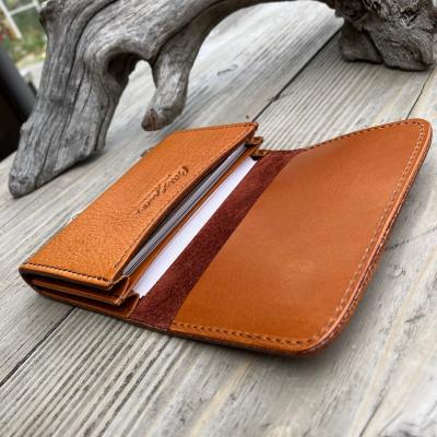 ふるさと納税 東広島市 【広島ジビエレザー×広島東洋カープ】東広島産鹿革使用　名刺入れ/カード入れ　ヴィンテージキャメル |  | 03