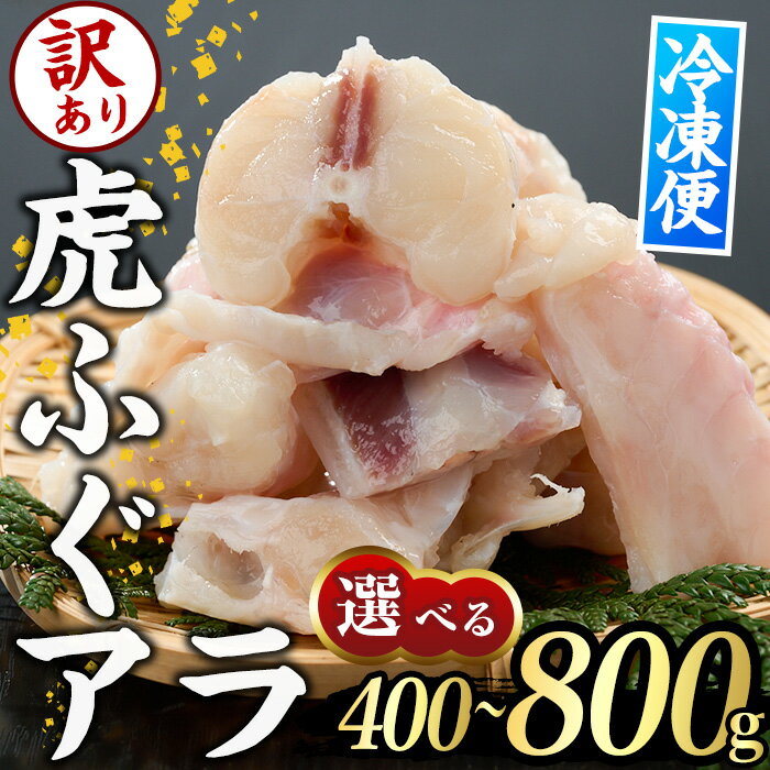 【ふるさと納税】＜内容量が選べる＞訳あり・虎ふぐアラ(約400g・計約800g)ふぐ フグ トラフグ とらふぐ あら アラ 鍋 唐揚げ【GP011・GP012】【高瀬水産】
