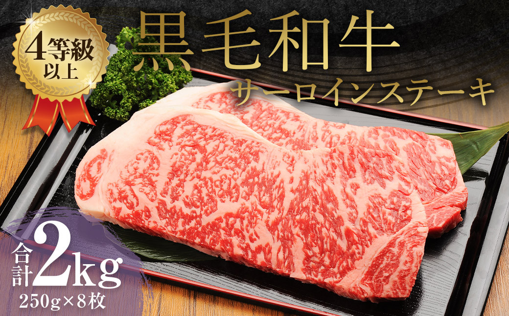 
                  くまもと 黒毛和牛 サーロインステーキ 2.0kg（250g×8枚）牛肉 牛 肉
                