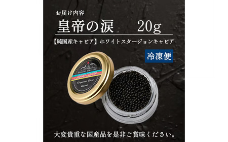 キャビア 皇帝の涙 ホワイトスタージョンキャビア 20g 