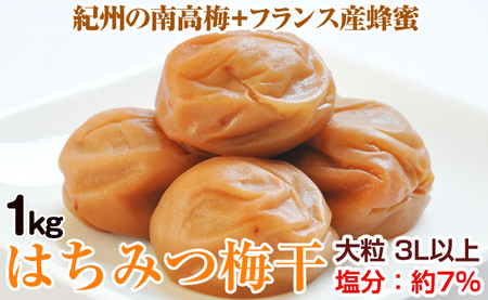 【0282-4】はちみつ梅干（紀州南高梅）800g 大粒 3L以上 和歌山県産