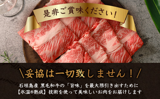 【氷温熟成】石垣島産 黒毛和牛 肩ローススライス 500g お肉 肉 牛肉 冷凍 すきやき すき焼き 牛丼 和牛 しゃぶしゃぶ 八重山食肉センター 肩ロース YC-3