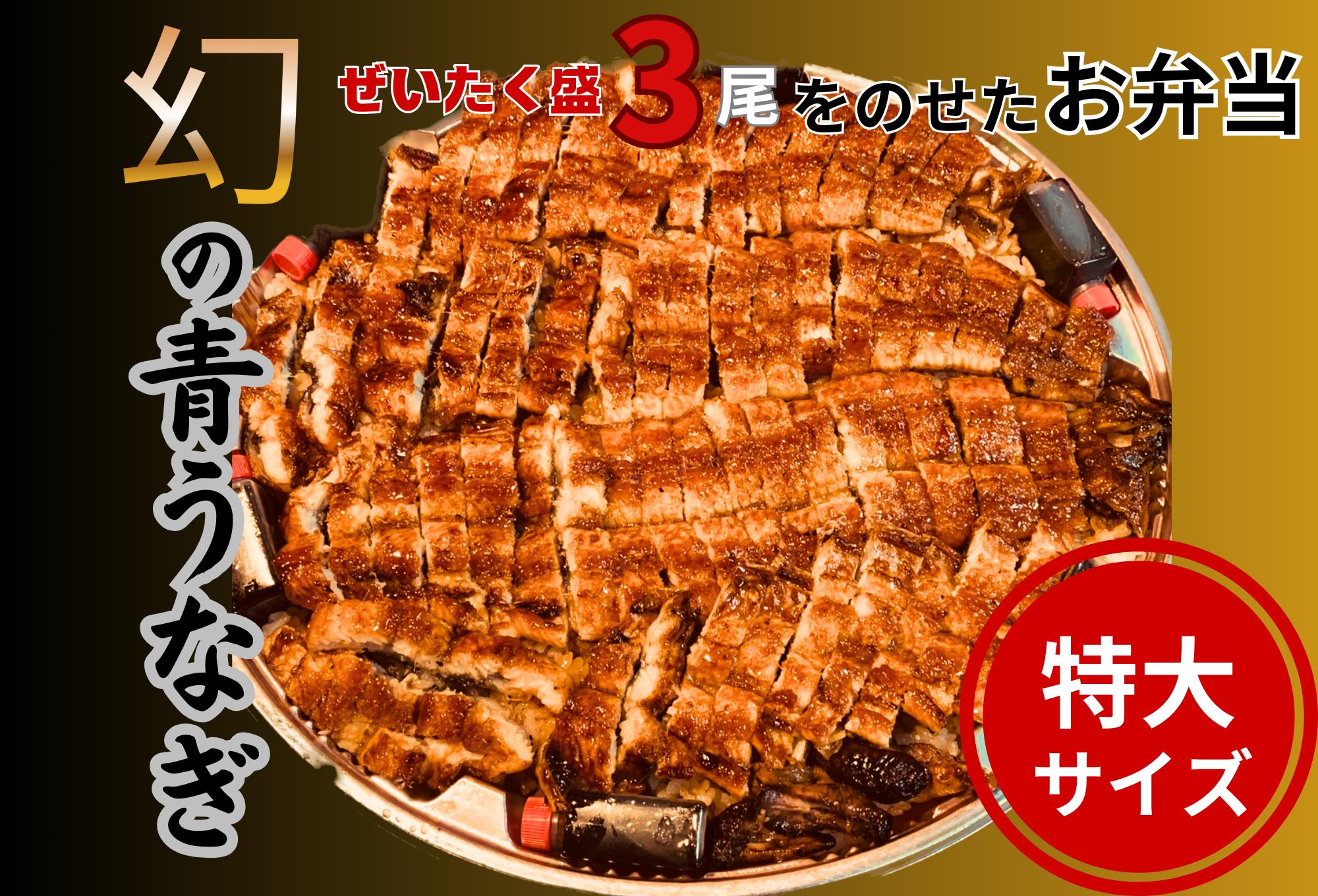 
幻の青うなぎぜいたく盛3尾（特大サイズ）弁当
