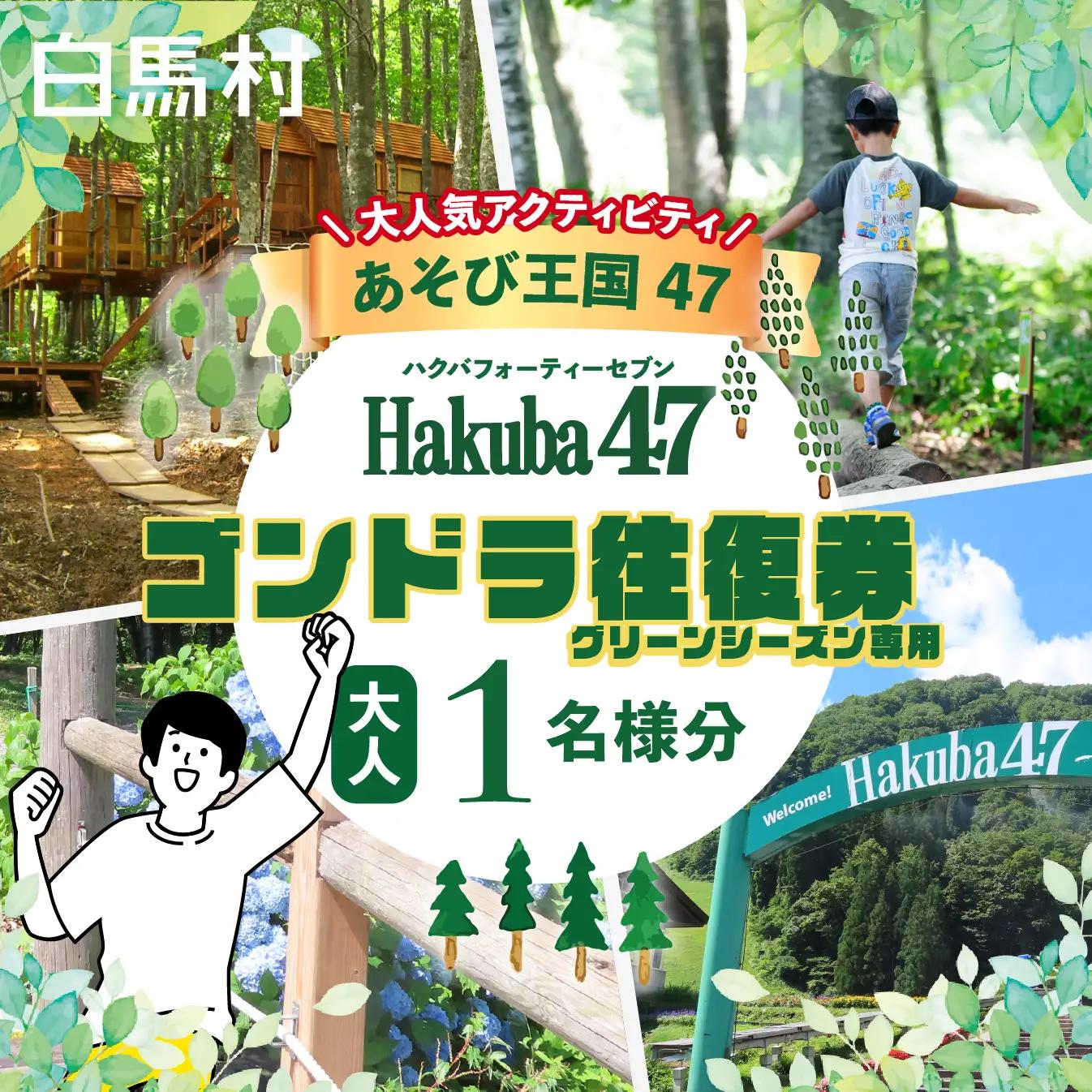 【体験チケット】Hakuba47  ゴンドラ往復乗車券 大人1名様 / 長野県白馬村