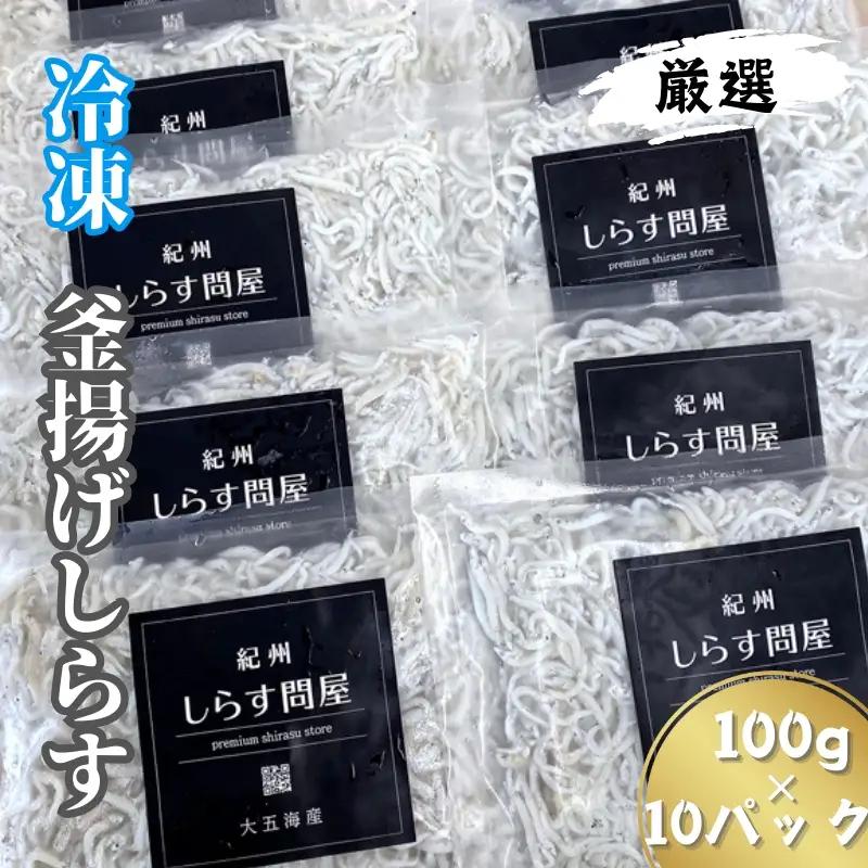 冷凍釜揚げしらす1kg（100g×10パック） / シラス 厳選 小分け 冷凍便 大容量 お米のおとも【dig003A】