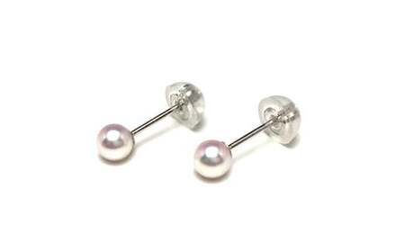 Pt900 アコヤ真珠 3.5-4.0mm ピアス 真珠 パール