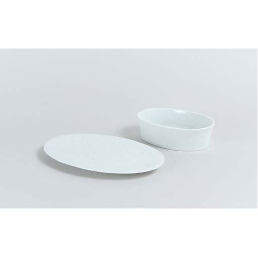 有田焼 14cm オーバルボウル（L）21cm オーバルプレート 2点セット【金善製陶所】和食器 食器 器 おしゃれ ギフト A24-207_イメージ4