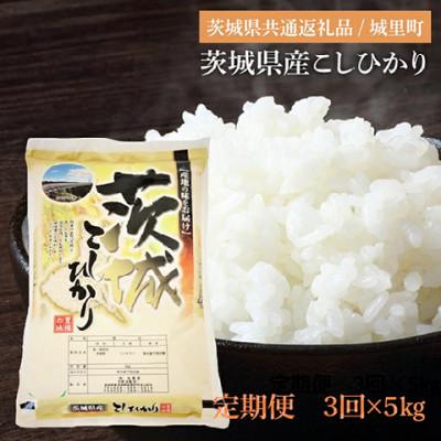ふるさと納税 水戸市 【毎月定期便】茨城県産 お米 コシヒカリ 定期便 (5kg×3回) 茨城県の 米 全3回