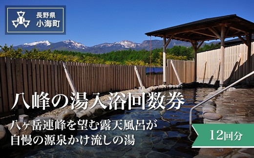 
            八峰の湯入浴回数券(１２回分)
          