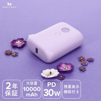 ふるさと納税 海老名市 残量表示モバイルバッテリー 10,000mAh ペールアイリス(MOT-MB10003-ECPU)