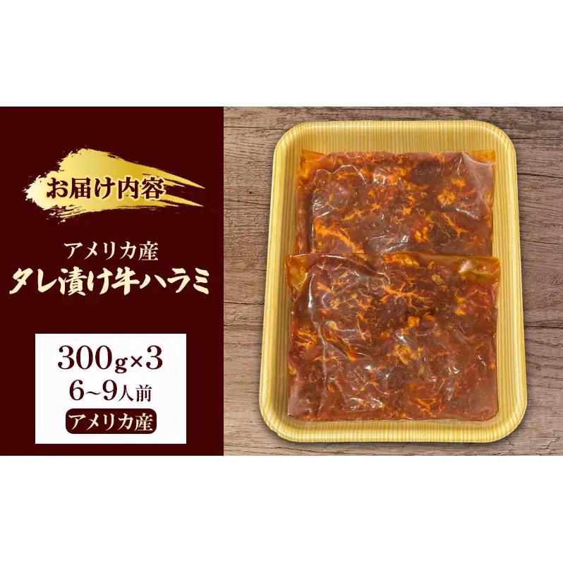 牛ハラミ タレ漬け 300g×3 6〜9人前 牛ハラミ
