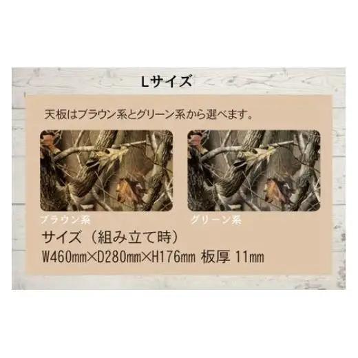 【ブラウン系】組み立て式 木製アウトドアテーブル （L）