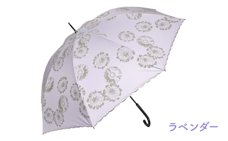 桜骨晴雨兼用傘 【デザイン： レトロ花柄プリント カラー：ラベンダー】 傘 雨傘 日傘 岐阜市 / 小木曽産業株式会社[ANJI015]