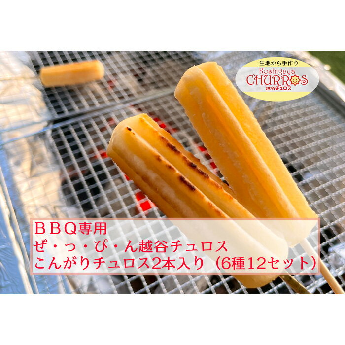 【ふるさと納税】No.101 BBQ専用　こんがりチュロス2本入り　6種12パックセット ／ スイーツ 手作り スペイン仕込み 送料無料 埼玉県