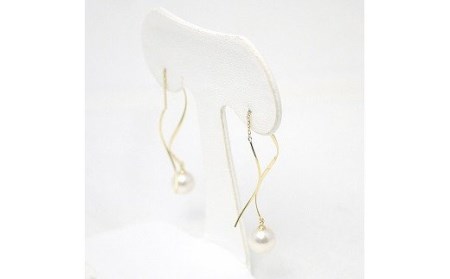 301　アコヤ真珠7.5mmピアス(K18)