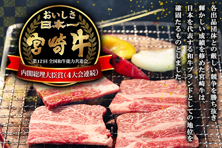 ＜宮崎牛肩ロース肉焼肉用 ＜総量1kg 500g×2p＞＞ 【MI215-mk】【まきの屋】