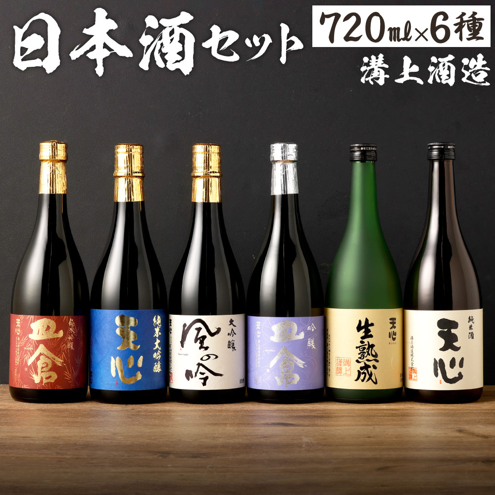 【ふるさと納税】溝上酒造 日本酒セット[3]（720ml×6本）6種類 伸び比べ 日本酒 アルコール お酒 地酒 天心 皿倉 風の吟 生熟成 純米吟醸 大吟醸 吟醸酒 純米酒 伏流水 宅飲み 晩酌 冷蔵 国産 福岡県 北九州市 送料無料