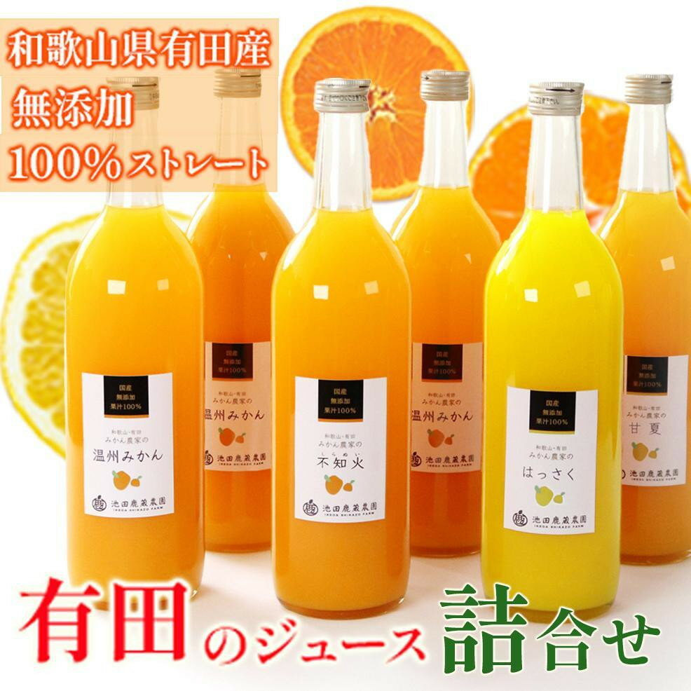 【ふるさと納税】【選べる本数・種類数】無添加・有田のジュース詰合せ 720ml［種類おまかせ］