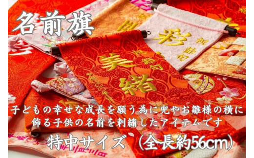 
                  名前旗特中（全長約56cm）
                