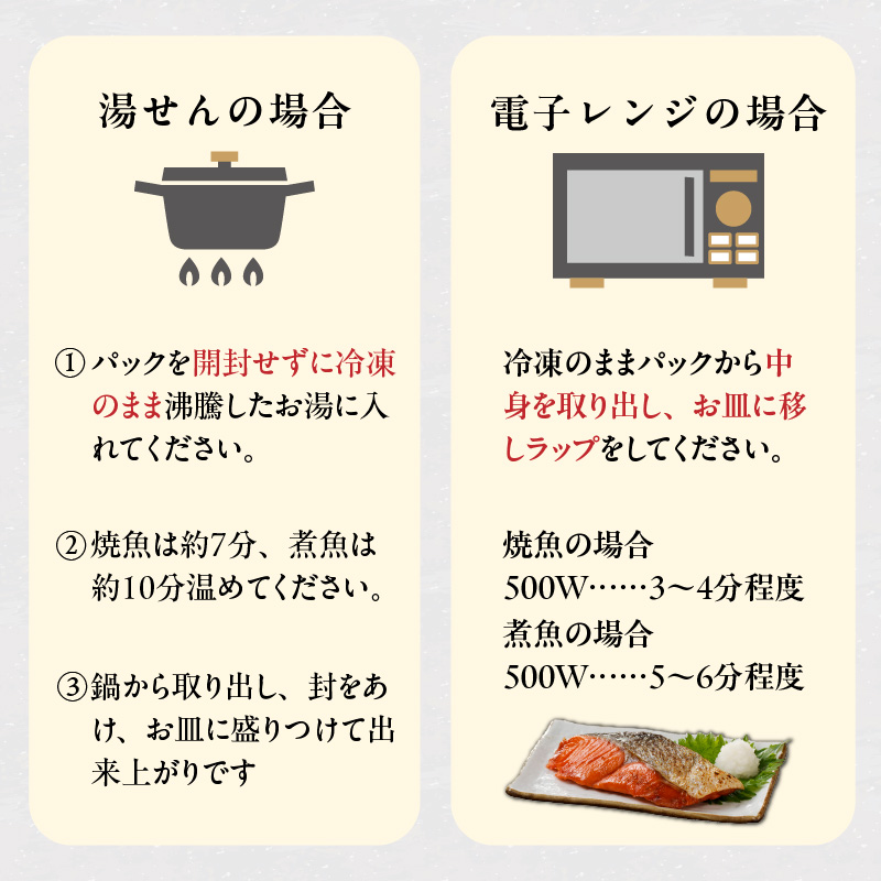 魚が主役の食卓 魚政 初めましてセット（漬け丼120g×3パック、カレイ煮付け120g×1パック、紅鮭塩焼き100g×1パック）