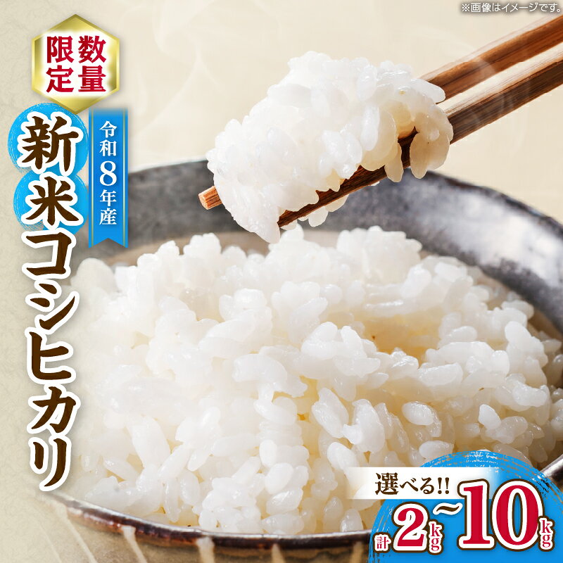 【ふるさと納税】≪内容量が選べる≫ 令和8年産 新米 コシヒカリ お米 ご飯 ライス 国産 数量限定 期間限定 人気 食品 精米 白米 こしひかり 有洗米 おにぎり お弁当 炊き込みご飯 雑炊 ギフト プレゼント 贈り物 お取り寄せ 産地直送 宮崎県 日南市 送料無料
