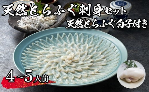 【 先行予約 】 天然とらふぐ刺身セット【天然白子付き】（4～5人前） 冷蔵  海鮮 ふぐ トラフグ 皮刺し ポン酢 てっさ ふぐ刺し ふぐ刺身 下関 山口【2026年3月より発送】