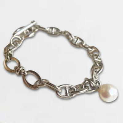 ふるさと納税 渋谷区 [Cherieオリジナルブレスレット]pearl chain brace / silver
