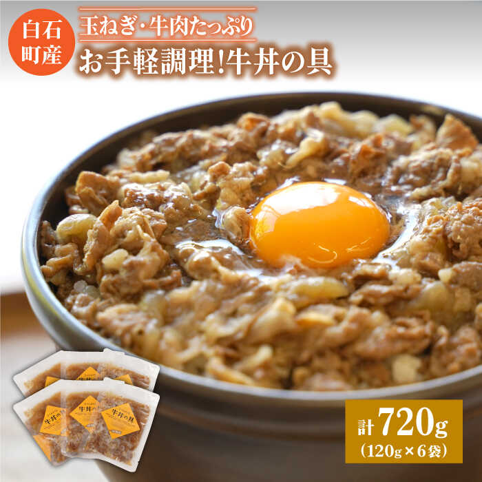 【ふるさと納税】【身体にやさしい！】 お手軽調理！牛丼の具（120g×6袋入り）【べんがら】 牛肉 丼 惣菜 レトルト おかず 時短 簡単調理 佐賀県 白石 [IAZ005]