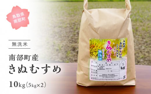 【IT14】＜令和7年産＞鳥取県南部町産「無洗米きぬむすめ」10kg(5kg×2袋) お米 おこめ こめ コメ キヌムスメ 無洗 板谷米穀店