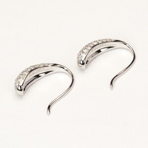 ダイヤモンド フック ピアス k18 ホワイトゴールド製 dpe226684b