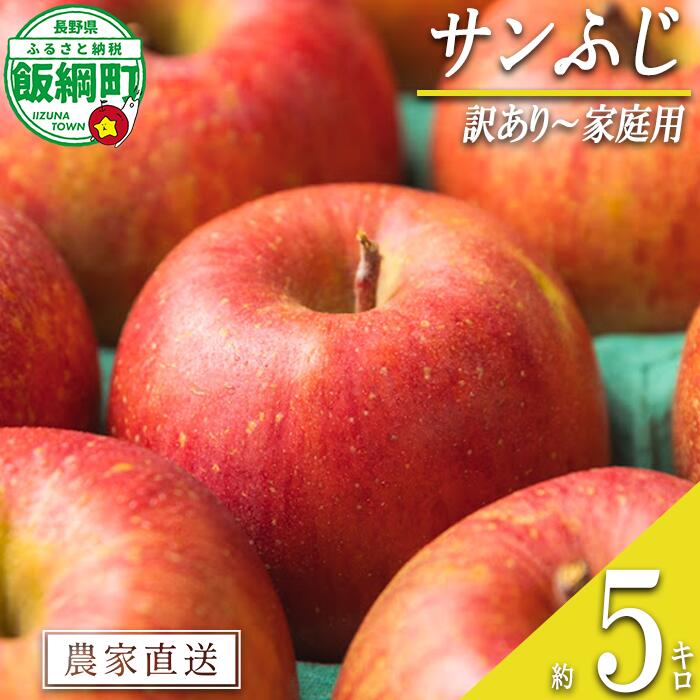 【ふるさと納税】 りんご サンふじ 家庭用・訳あり 5kg エバラ農園 沖縄県への配送不可 令和7年度収穫分 長野県 飯綱町 〔 信州 果物 フルーツ リンゴ 林檎 長野 13000円 予約 農家直送 〕発送時期：2025年11月中旬〜{**}