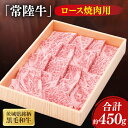 【ふるさと納税】茨城県銘柄黒毛和牛常陸牛ロース焼肉用約450g【牛肉 和牛 ブランド牛 常陸牛 パーティ BBQ バーベキュー 水戸市 茨城県】(JB-7)