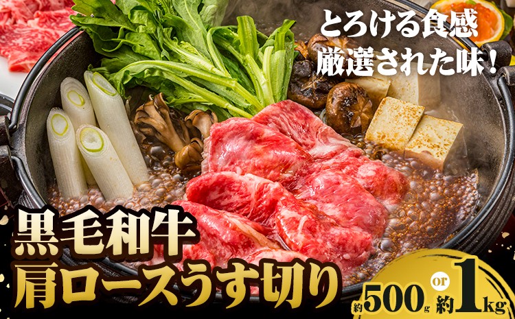 
                  【ふるさと納税】A5等級 黒毛和牛 肩ロースうす切り 選べる 約500g or 約1kg 有限会社ホーティカルチャー神島《30日以内に出荷予定(土日祝除く)》岡山県 笠岡市 肩ロース しゃぶしゃぶ すき焼き【配送不可地域あり】
                