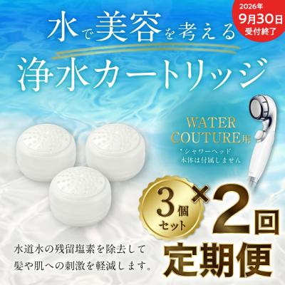 ふるさと納税 幸田町 【9/30受付終了】【定期便】シャワーヘッド用 浄水カートリッジ ( 3個セット × 2回発送 )