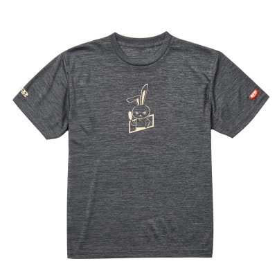 JTTA公認　卓球ユニフォーム【男女兼用(ドライ):140サイズ】うさぎ　チャコール【1515868】