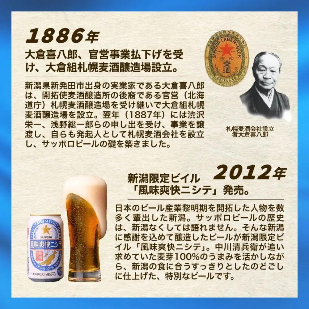 新潟限定ビイル 風味爽快ニシテ（サッポロ）500ml×24　新潟県　新潟　ビール　ビイル　地ビール