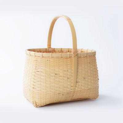 ふるさと納税 日出町 竹細工　買い物篭白手付(2260227) |  | 02